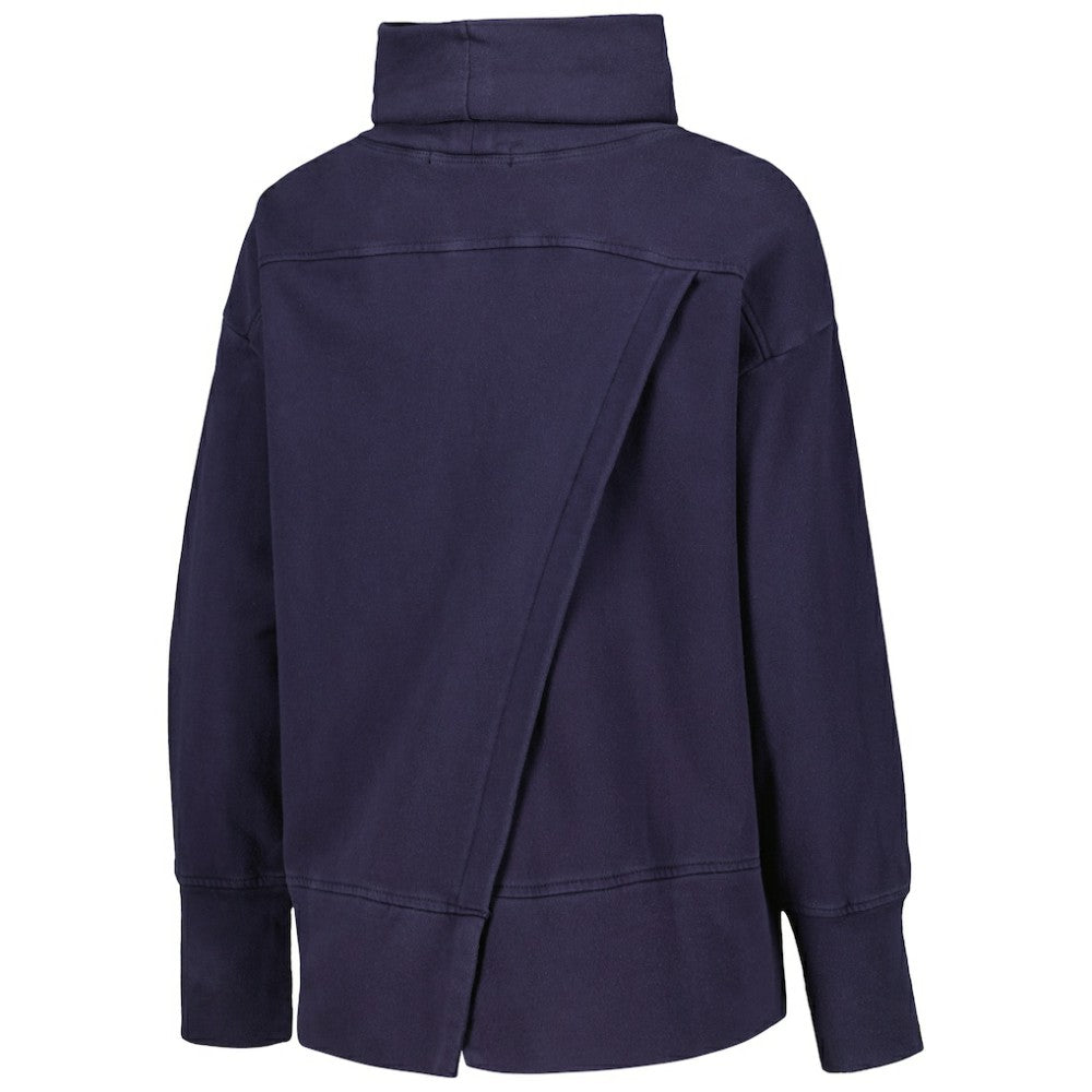 New York Yankees Levelwear Women's Sunset Farm Team Pullover Sweatshirt - Navy - MLB Discount
