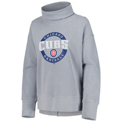 Chicago Cubs Levelwear Women's Sunset Farm Team Pullover Sweatshirt - Heather Gray - MLB Sale