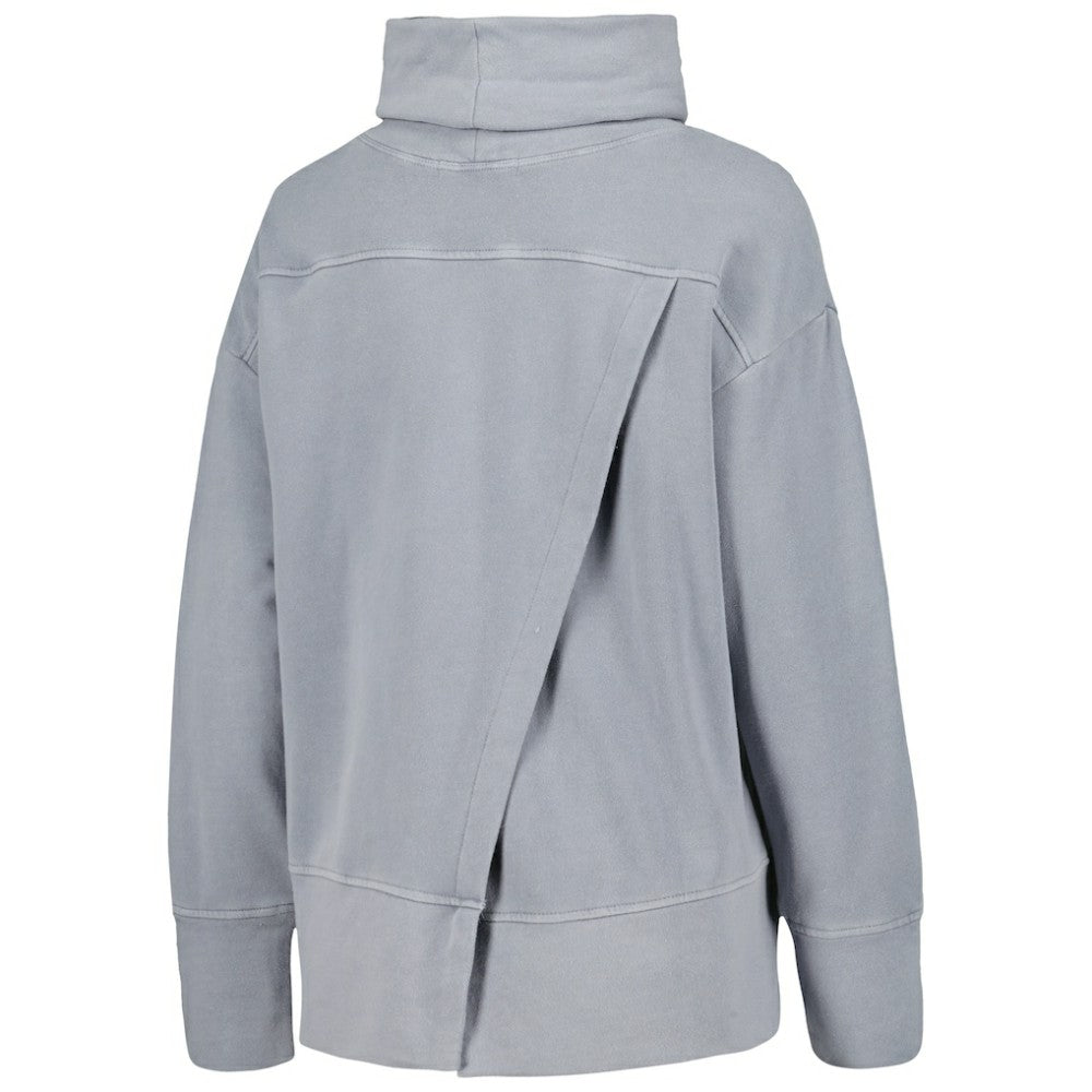 Chicago Cubs Levelwear Women's Sunset Farm Team Pullover Sweatshirt - Heather Gray - MLB Sale