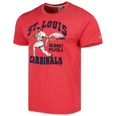Albert Pujols St. Louis Cardinals Homage Illustration Tri-Blend T-Shirt - Red - MLB Lifestyle