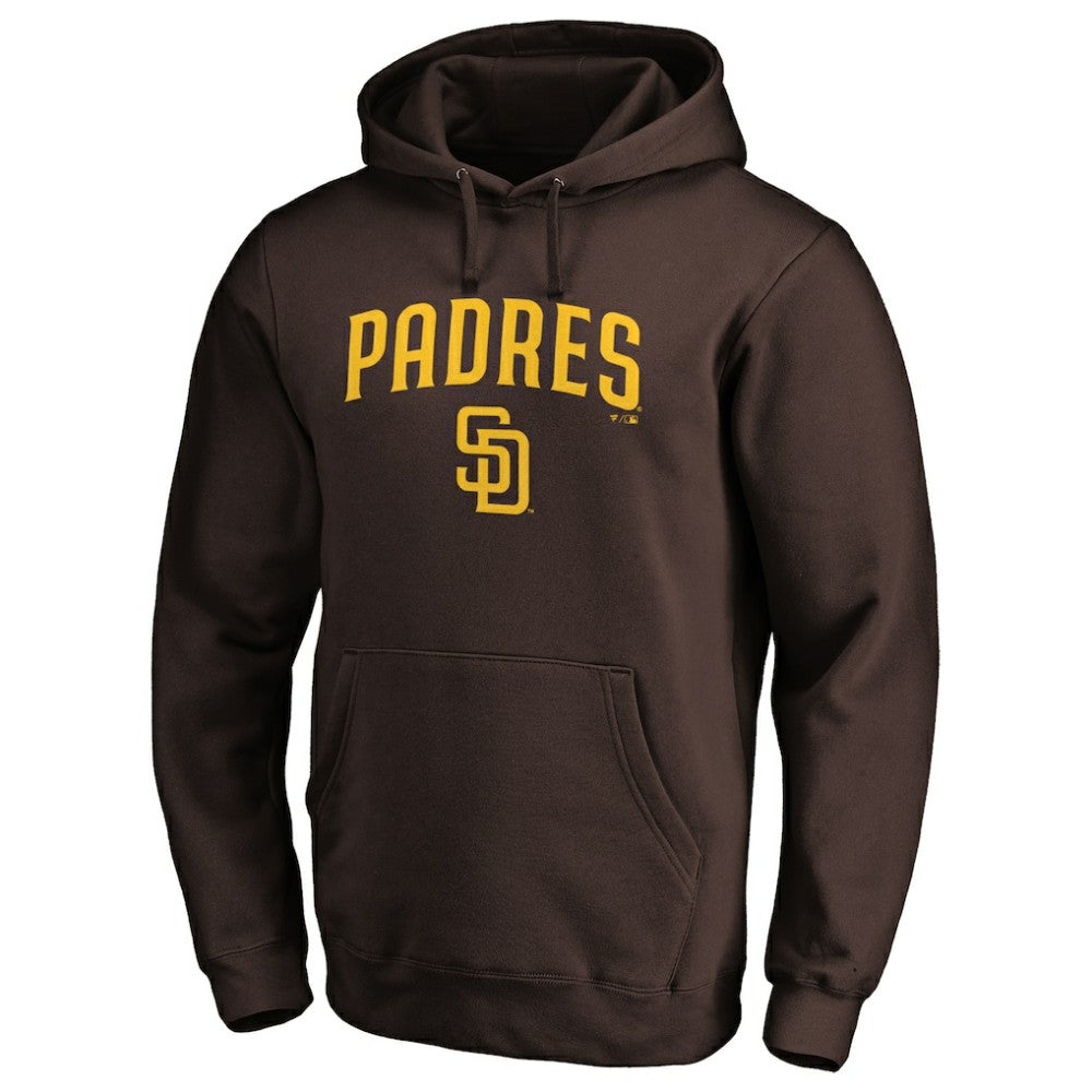 San Diego Padres Team Lock Up Logo Pullover Hoodie - Brown - MLB on Sale