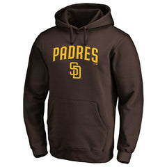 San Diego Padres Team Lock Up Logo Pullover Hoodie - Brown - MLB on Sale