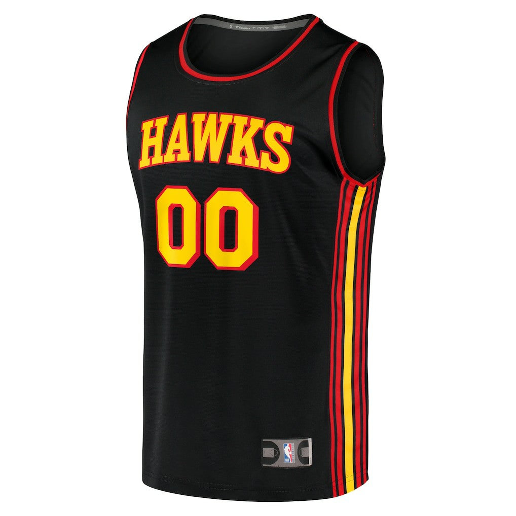 Atlanta Hawks Youth Fast Break Replica Custom Jersey Statement Edition Black | Fanatics for sale