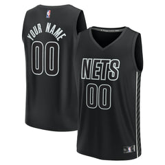 Brooklyn Nets Youth Fast Break Replica Custom Jersey Statement Edition Black | Fanatics discount