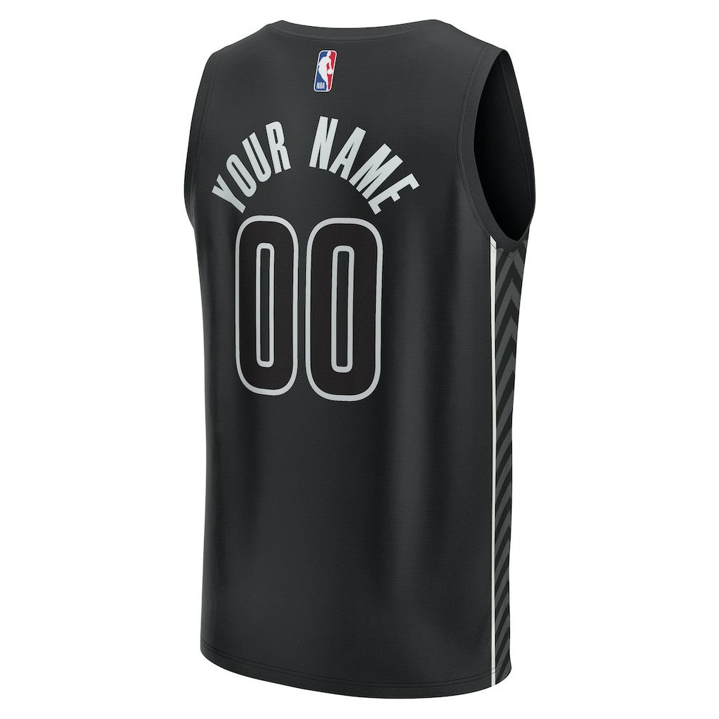 Brooklyn Nets Youth Fast Break Replica Custom Jersey Statement Edition Black | Fanatics discount