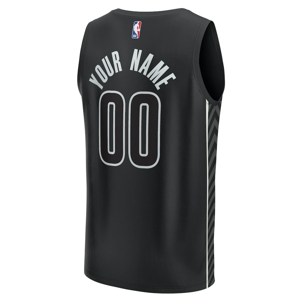 Brooklyn Nets Youth Fast Break Replica Custom Jersey Statement Edition Black | Fanatics discount