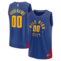 Denver Nuggets Youth Fast Break Replica Custom Jersey for sale Statement Editi- Blue | Fanatics US