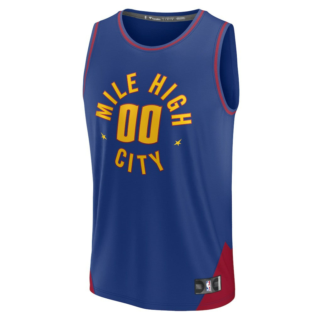 Denver Nuggets Youth Fast Break Replica Custom Jersey for sale Statement Editi- Blue | Fanatics US