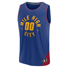 Denver Nuggets Youth Fast Break Replica Custom Jersey for sale Statement Editi- Blue | Fanatics US