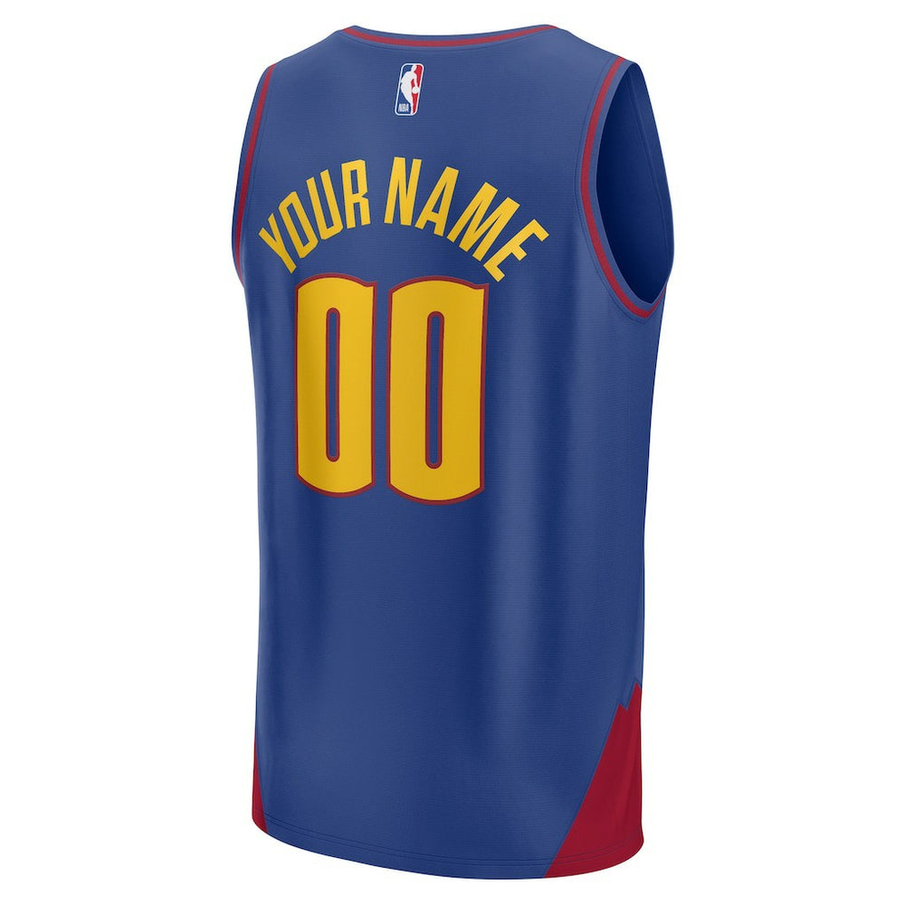 Denver Nuggets Youth Fast Break Replica Custom Jersey for sale Statement Editi- Blue | Fanatics US