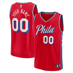 Philadelphia 76ers Youth Fast Break Replica Custom Jersey Statement Edition Red | Fanatics for sale