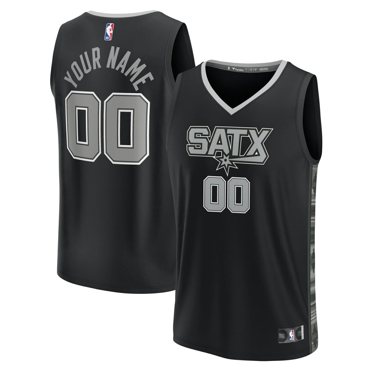 San Antonio Spurs Youth Fast Break Replica Custom Jersey Statement Edition Black | Fanatics discount