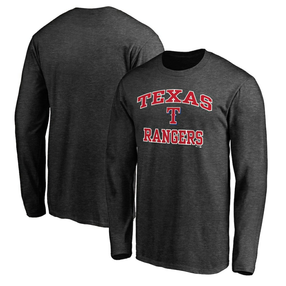 Texas Rangers Heart & Soul Team Long Sleeve T-Shirt - Charcoal - MLB Online