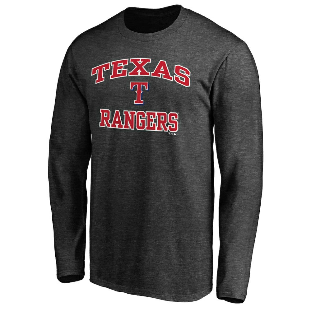 Texas Rangers Heart & Soul Team Long Sleeve T-Shirt - Charcoal - MLB Online
