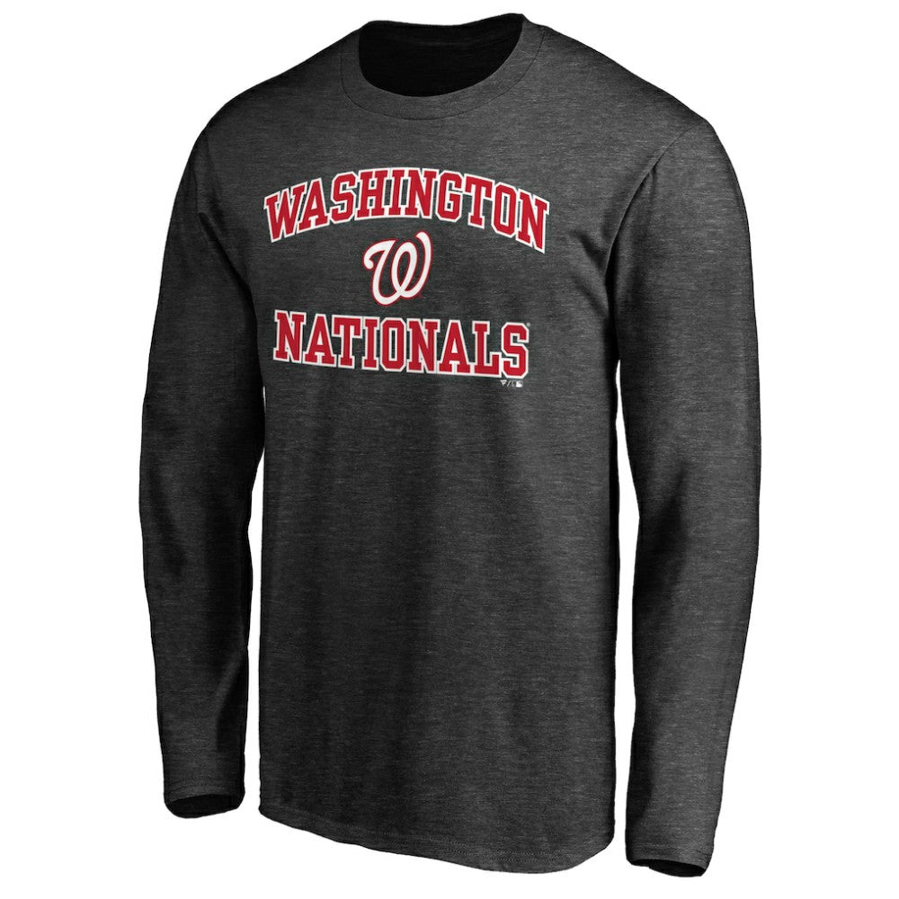 Washington Nationals Heart & Soul Team Long Sleeve T-Shirt - Charcoal - MLB on Sale