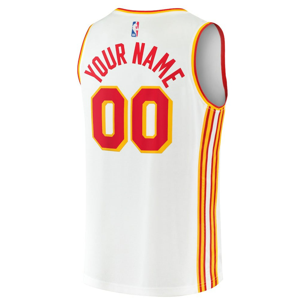 Atlanta Hawks Fast Break Custom Replica Jersey Association Edition White | Fanatics US