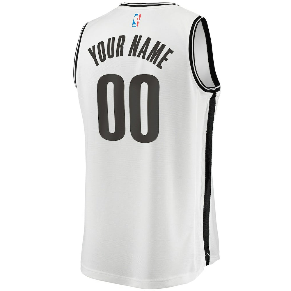 Brooklyn Nets Fast Break Custom Replica Jersey Association Edition White | Fanatics Lifestyle