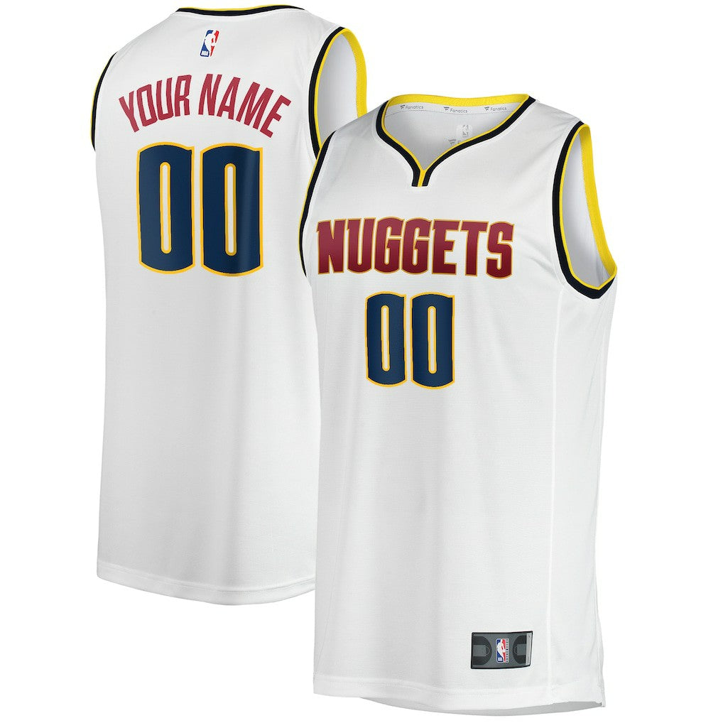 Denver Nuggets Fast Break Custom Replica Jersey for sale Association Editi- White | Fanatics for sale