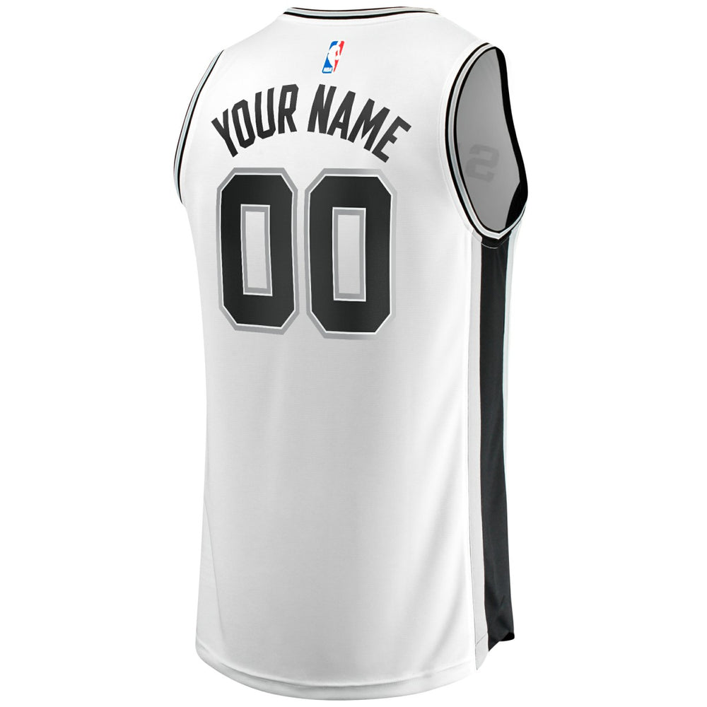 San Antonio Spurs Fast Break Custom Replica Jersey Association Edition White | Fanatics