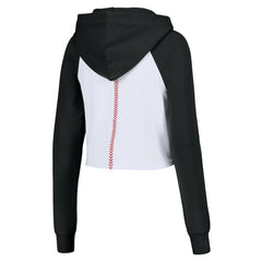 San Francisco Giants Lusso Women's Jane Raglan Quarter-Zip Tri-Blend Cropped Pullover Hoodie - White - MLB Online