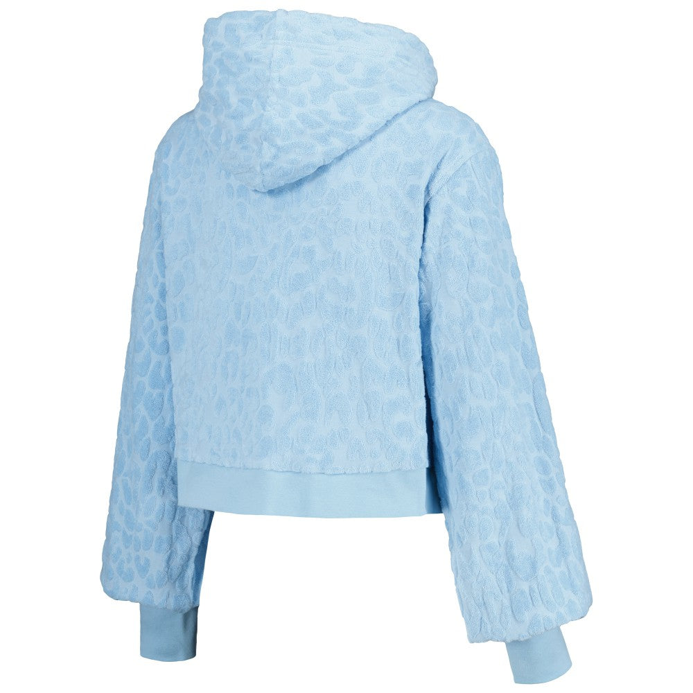 Los Angeles Dodgers Lusso Women's Tabitha Cheetah Terry Full-Zip Sweatshirt - Blue - MLB Discount