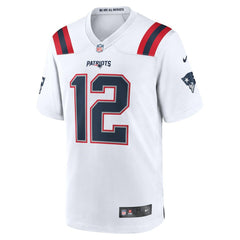 Nike Tom Brady New England Patriots Retired Game Jersey White