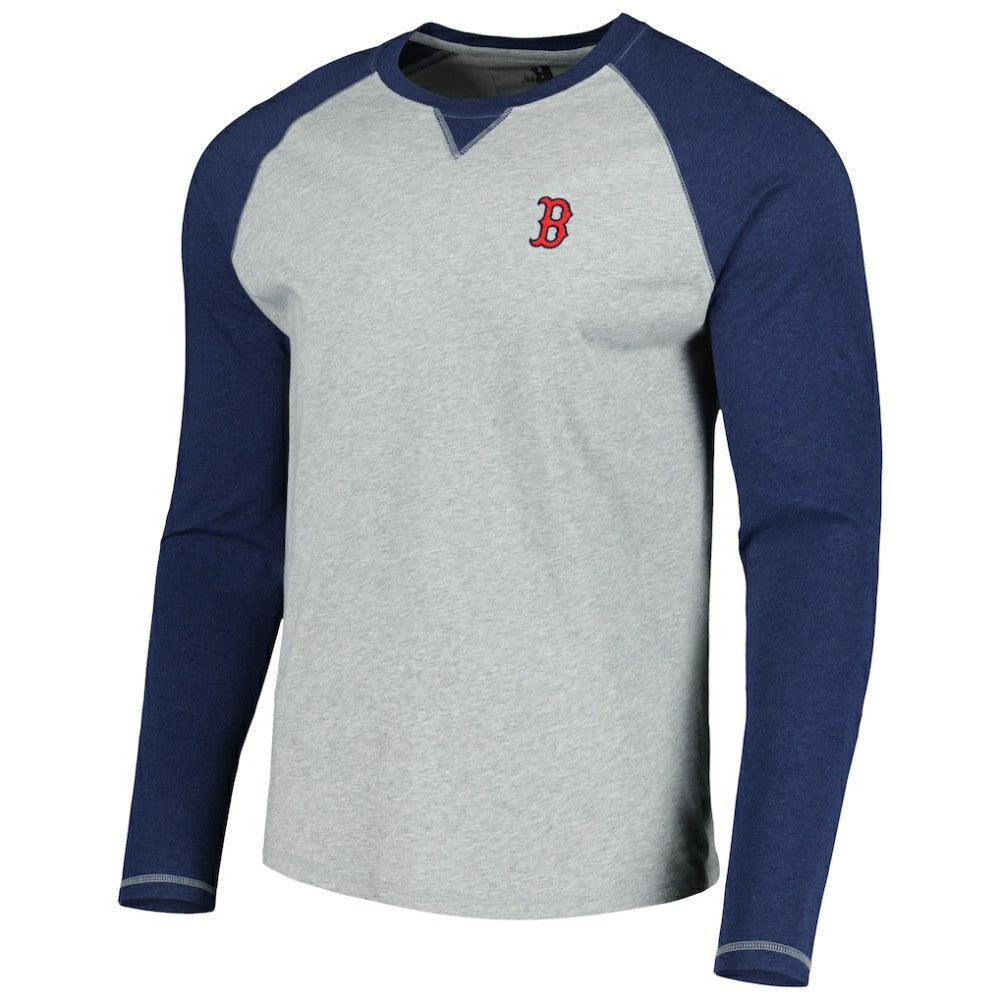 Boston Red Sox johnnie-O Alsen Raglan Long Sleeve T-Shirt - Navy/Heather Gray - MLB Sale