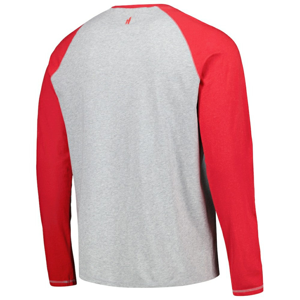 Los Angeles Angels johnnie-O Alsen Raglan Long Sleeve T-Shirt - Red/Heather Gray - MLB Online