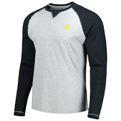San Diego Padres johnnie-O Alsen Raglan Long Sleeve T-Shirt - Charcoal/Heather Gray - MLB Lifestyle