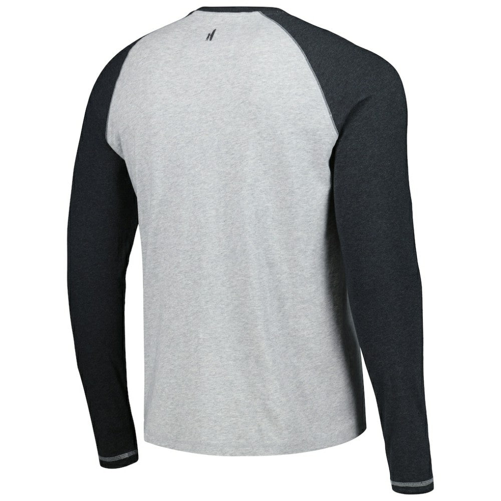 San Diego Padres johnnie-O Alsen Raglan Long Sleeve T-Shirt - Charcoal/Heather Gray - MLB Lifestyle