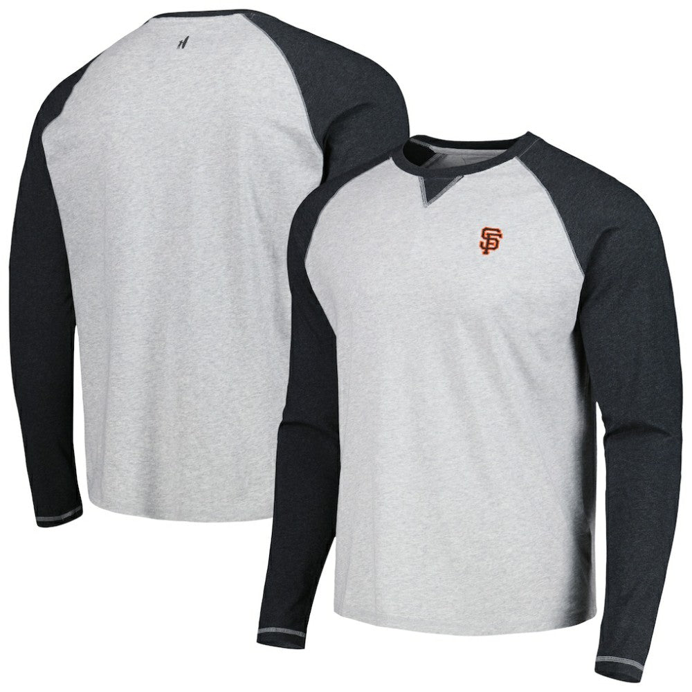San Francisco Giants johnnie-O Alsen Raglan Long Sleeve T-Shirt - Charcoal/Heather Gray - MLB Sale