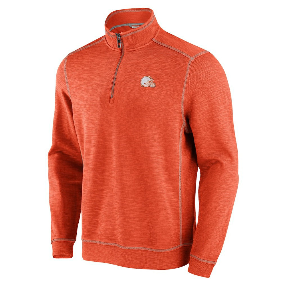 Cleveland Browns Tobago Bay Tri-Blend Half-Zip Sweatshirt Orange