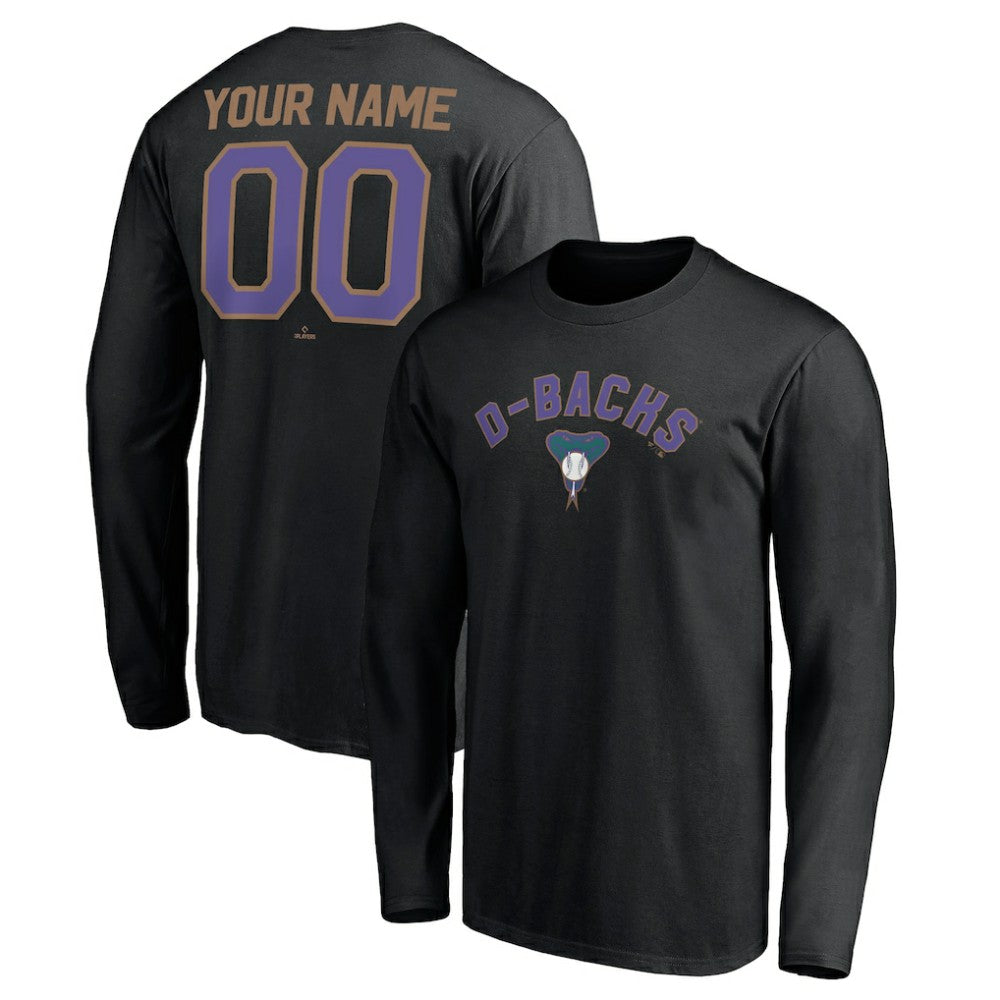 Arizona Diamondbacks Personalized Cooperstown Collection Winning Streak Long Sleeve T-Shirt - Black - MLB on Sale