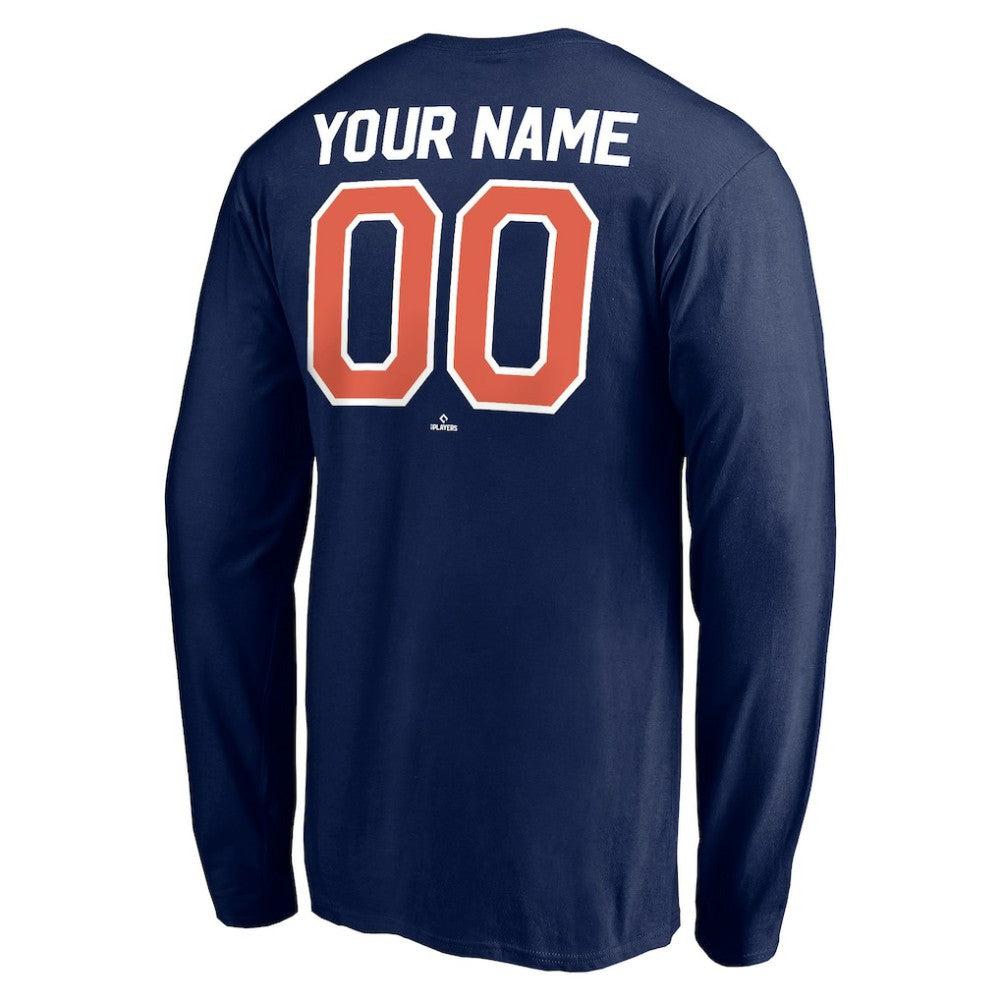 Detroit Tigers Personalized Cooperstown Collection Winning Streak Long Sleeve T-Shirt - Navy - MLB Lifestyle
