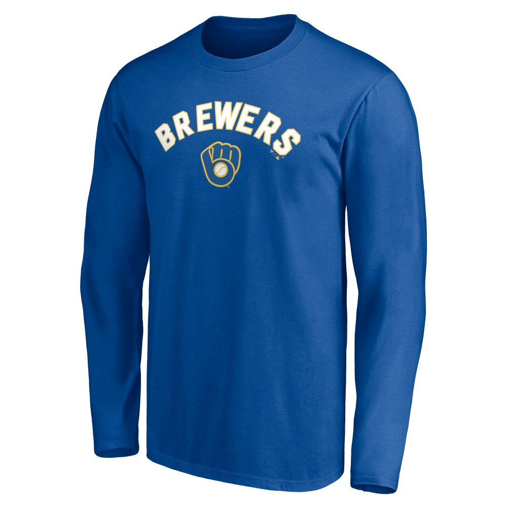 Milwaukee Brewers Personalized Cooperstown Collection Winning Streak Long Sleeve T-Shirt - Royal - MLB on Sale