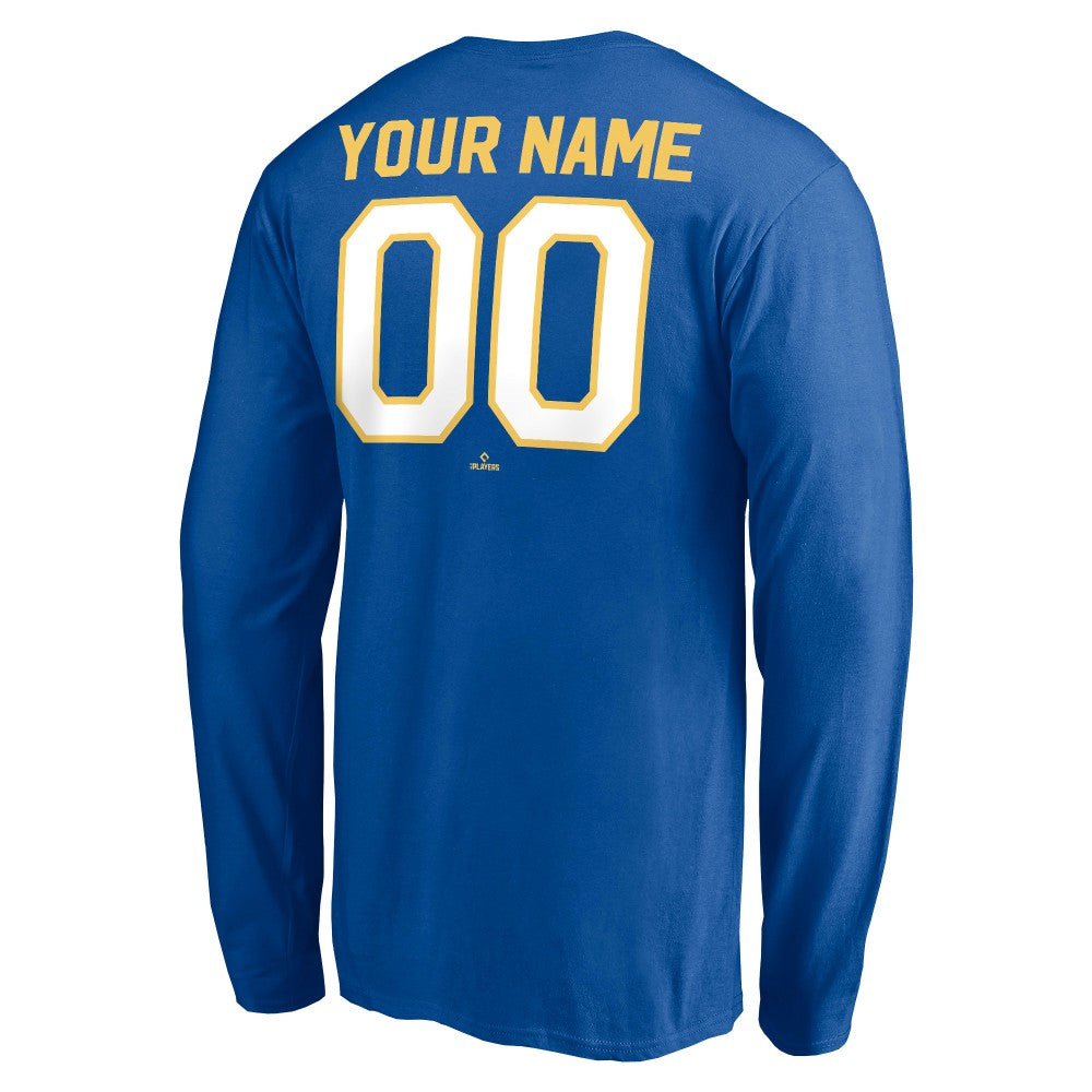 Milwaukee Brewers Personalized Cooperstown Collection Winning Streak Long Sleeve T-Shirt - Royal - MLB on Sale