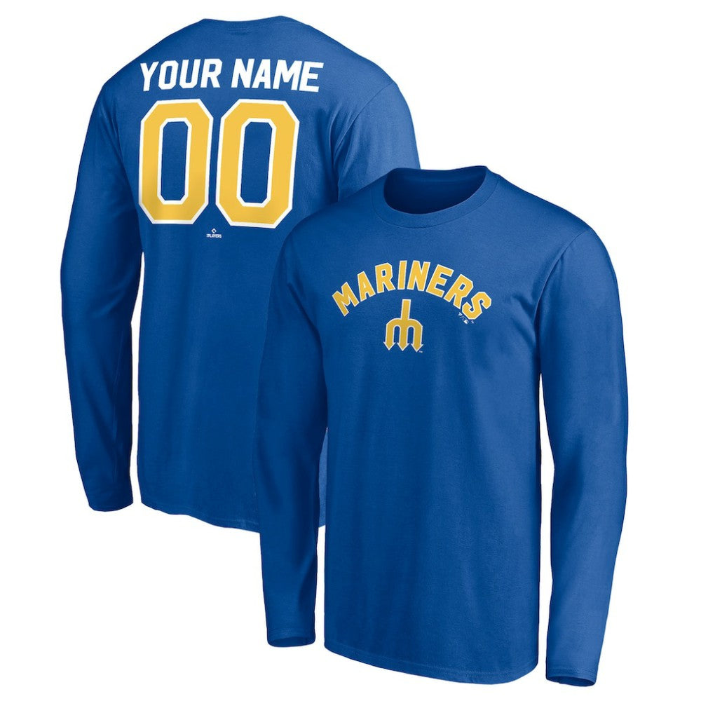 Seattle Mariners Personalized Cooperstown Collection Winning Streak Long Sleeve T-Shirt - Royal - MLB on Sale