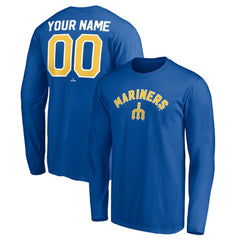 Seattle Mariners Personalized Cooperstown Collection Winning Streak Long Sleeve T-Shirt - Royal - MLB on Sale