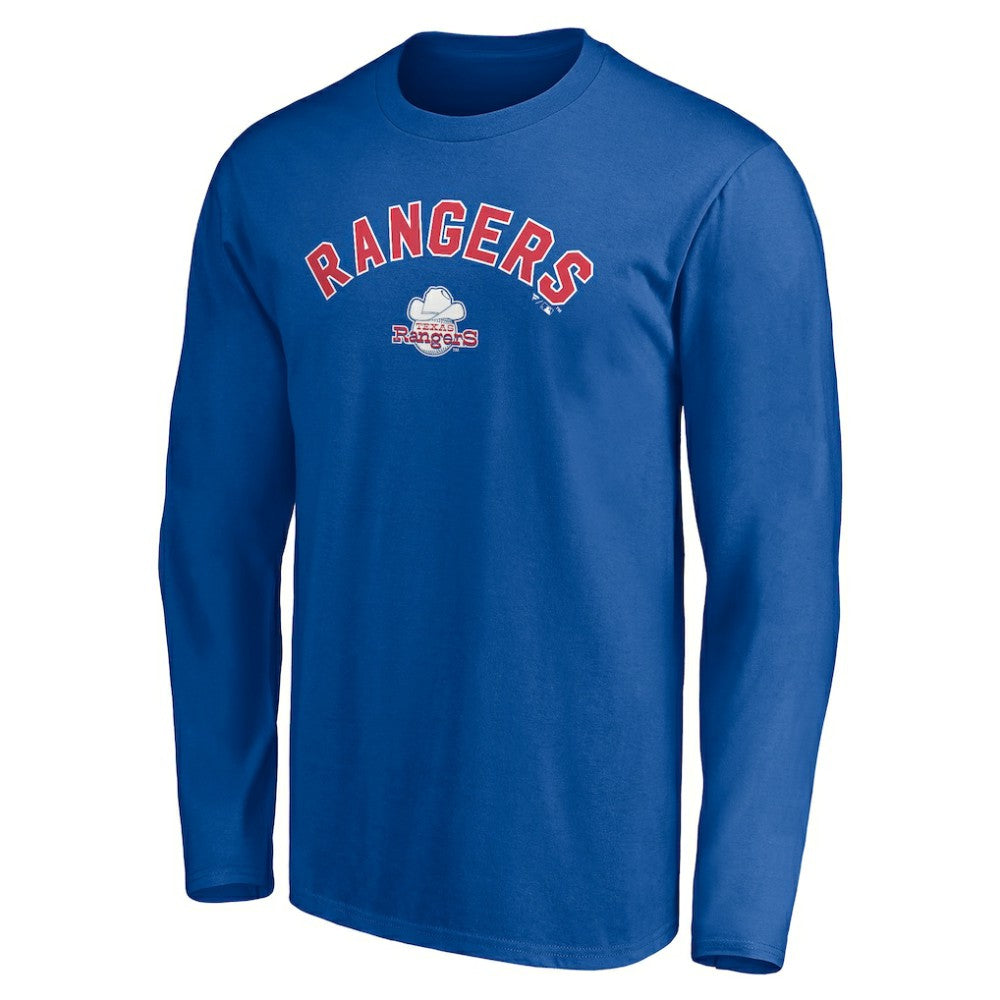 Texas Rangers Personalized Cooperstown Collection Winning Streak Long Sleeve T-Shirt - Royal - MLB Discount