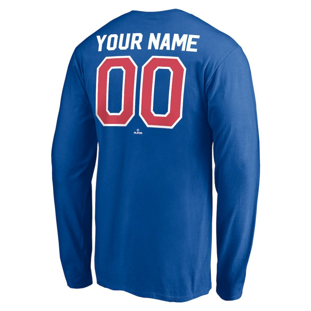 Texas Rangers Personalized Cooperstown Collection Winning Streak Long Sleeve T-Shirt - Royal - MLB Discount