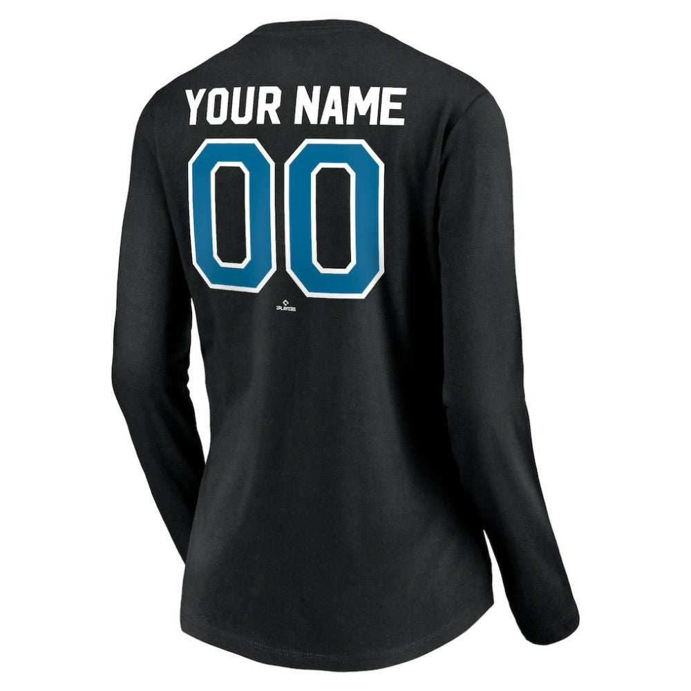 Tampa Bay Rays Women's Cooperstown Collection Personalized Winning Streak Long Sleeve V-Neck T-Shirt - Black - MLB Online