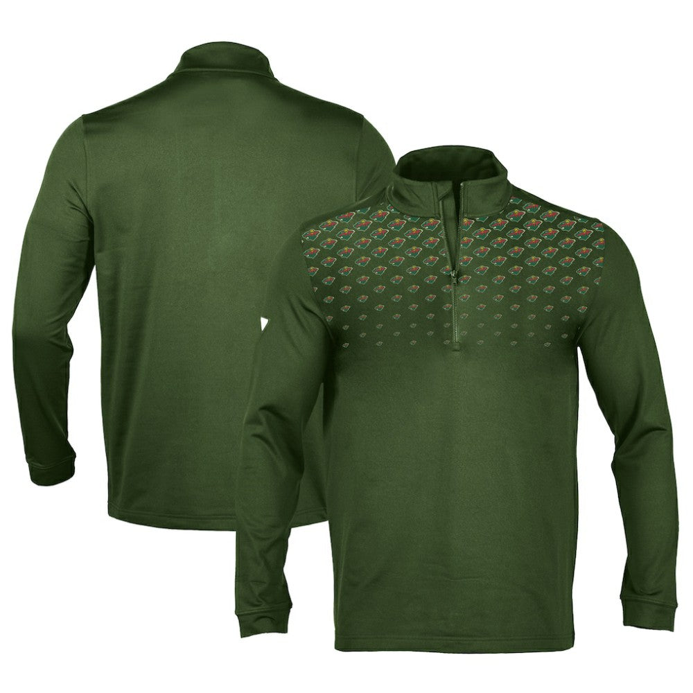 Minnesota Wild Levelwear NHL x PGA Scout Midlayer Quarter-Zip Pullover Top - Hunter Green - NHL 5345964