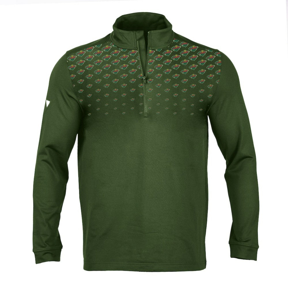 Minnesota Wild Levelwear NHL x PGA Scout Midlayer Quarter-Zip Pullover Top - Hunter Green - NHL 5345964