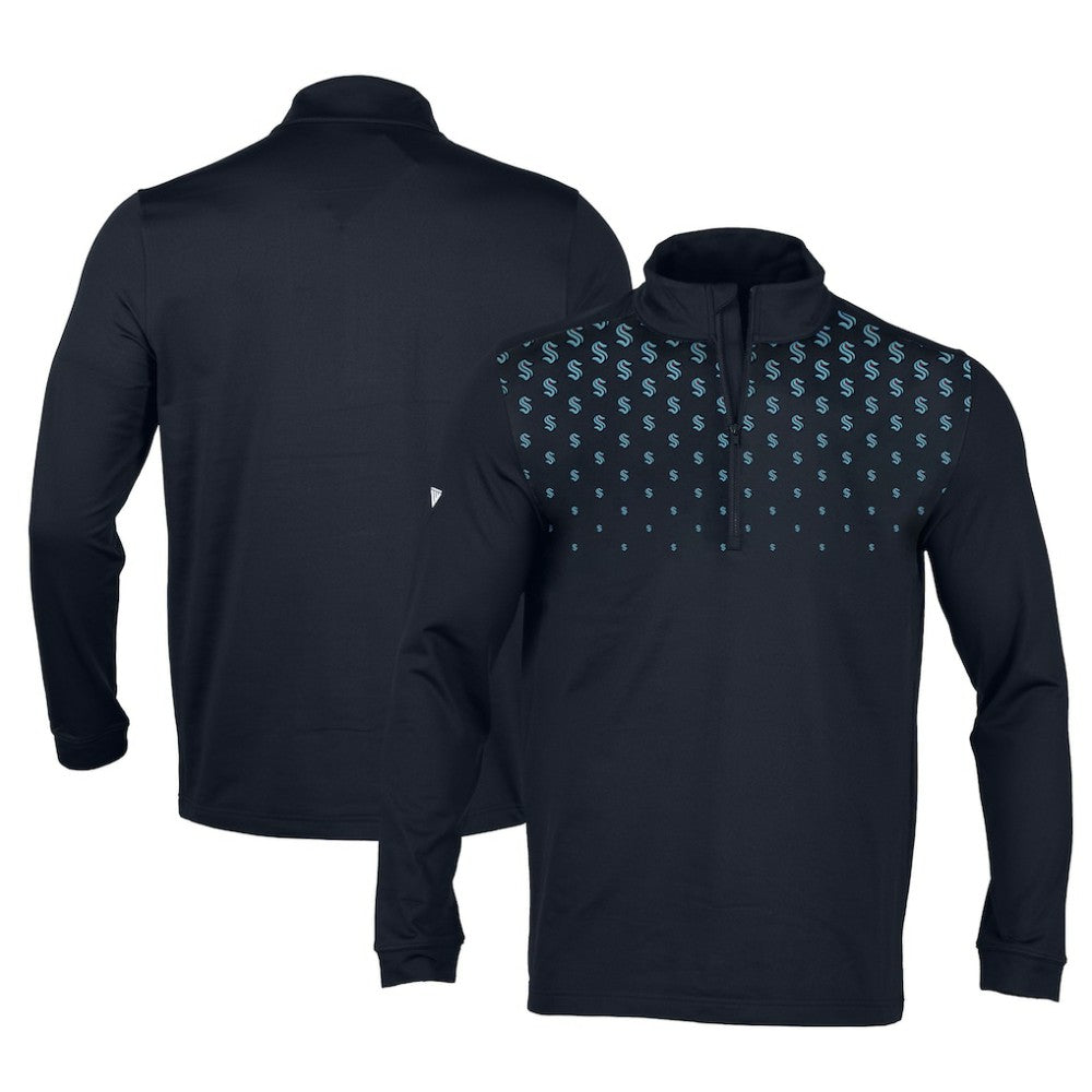 Seattle Kraken Levelwear NHL x PGA Scout Midlayer Quarter-Zip Pullover Top - Navy - NHL 5345965