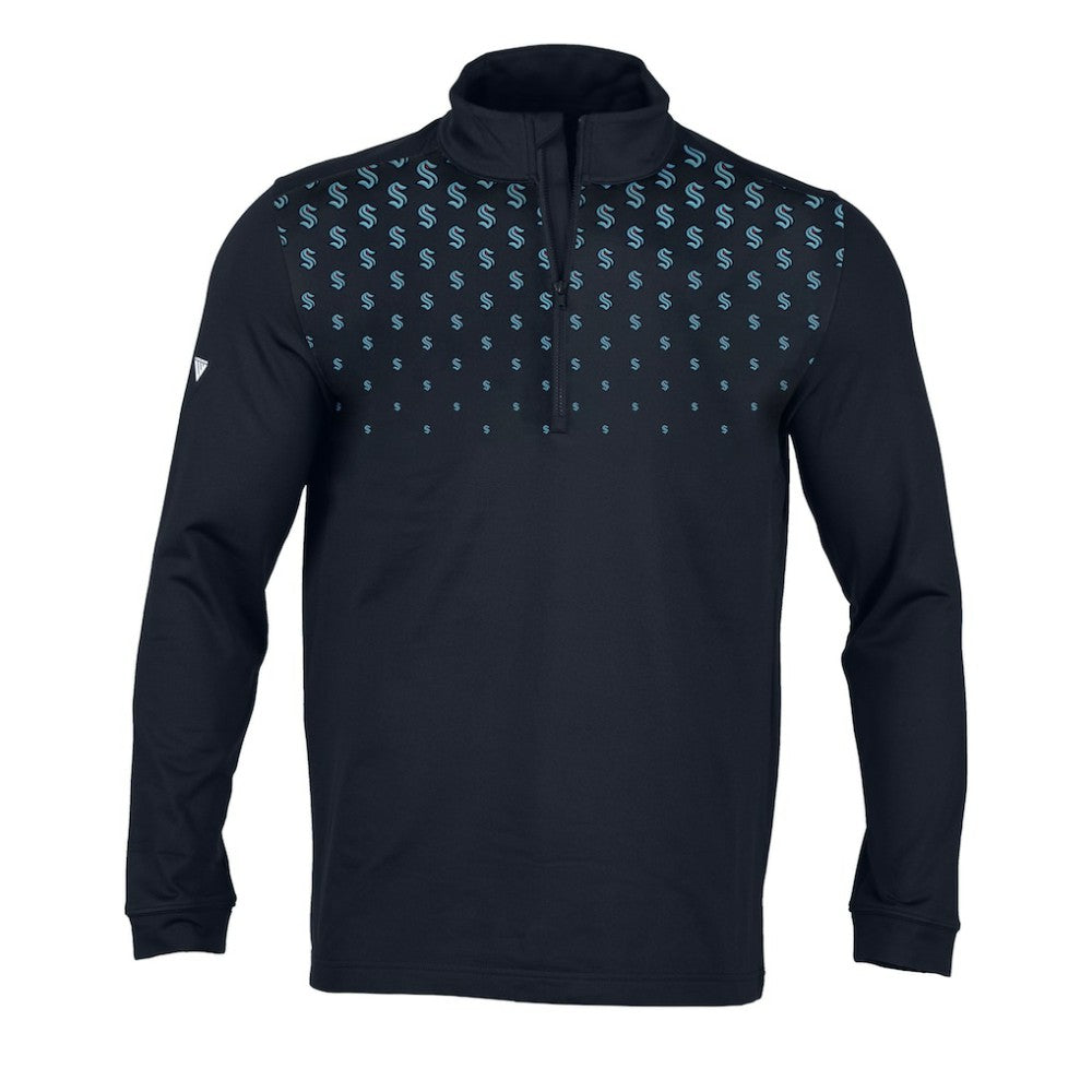 Seattle Kraken Levelwear NHL x PGA Scout Midlayer Quarter-Zip Pullover Top - Navy - NHL 5345965