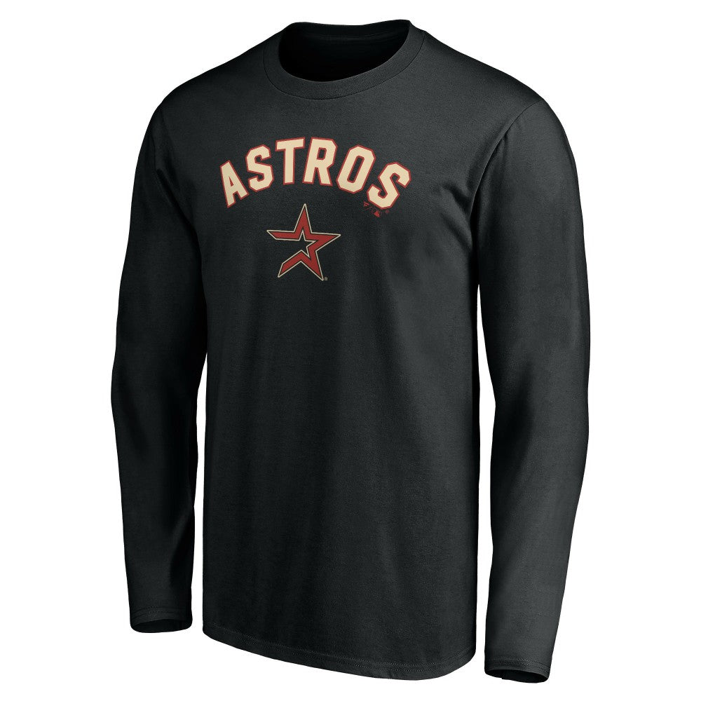 Houston Astros Personalized Cooperstown Collection Alternate Winning Streak Long Sleeve T-Shirt - Black - MLB Lifestyle