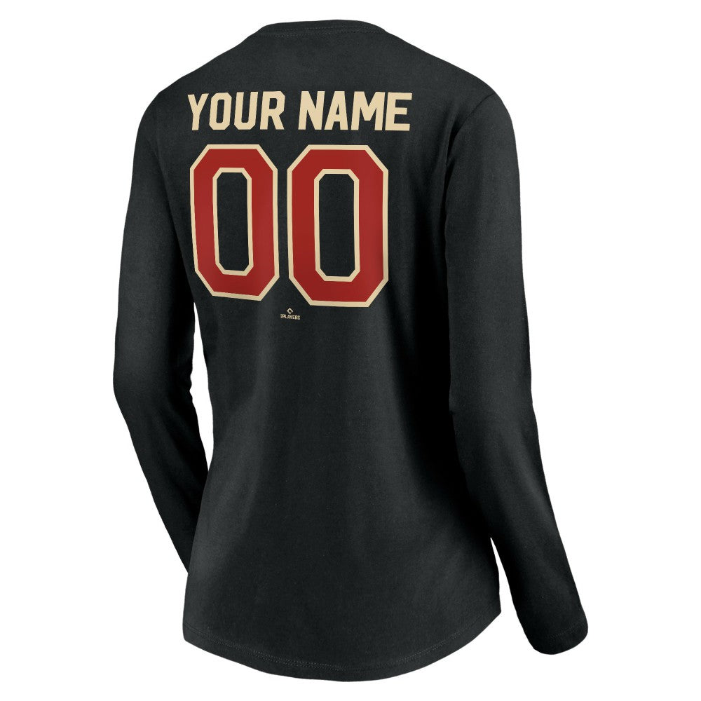 Houston Astros Women's Personalized Cooperstown Collection Alternate Winning Streak Long Sleeve V-Neck T-Shirt - Black - MLB Online