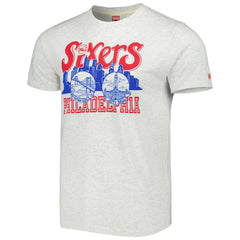 Philadelphia 76ers Homage Unisex Hometown Hyper Local Tri-Blend T-Shirt Ash