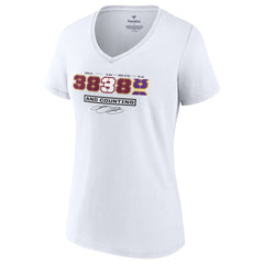 LeBron James Women's NBA All-Time Scoring Record Split Points V-Neck T-Shirt White