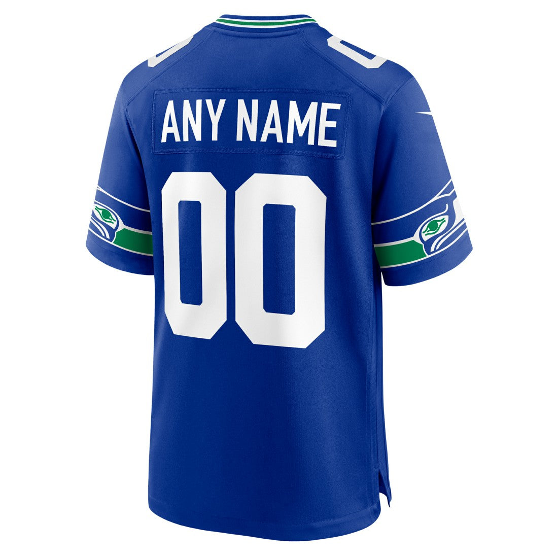 Nike Seattle Seahawks Throwback Custom Jersey Royal